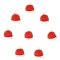 8 Mini Bonnets de No�l Autocollants (2,5 cm) - R�sine images:#0