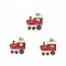 18 Mini Autocollants Train Rouge et Renne (2 cm) - R�sine images:#0