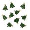 10 Mini Sapins Autocollants (2,5 cm) - R�sine images:#0