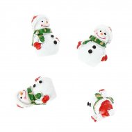4 D�co Mini Bonhommes de Neige (3 cm) - R�sine