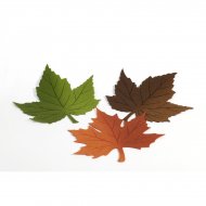 3 Feuilles d'Erable en Feutrine (35 cm)