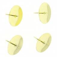 4 Bougeoirs M�tal Or pour Couronne