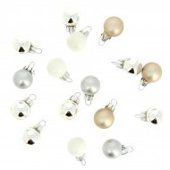 16 Minis Boules No�l Magique (2 cm) - Verre