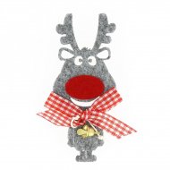 4 D�co Renne � Clochette (10 cm) - Feutrine