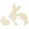 Double Lapin Puzzle � D�corer (10 cm) - Bois images:#0