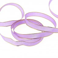 Ruban Uni Mauve Liser� Or (1,5 cm - 2 m)