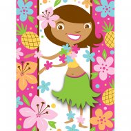 8 Invitations Princesse Aloha