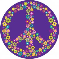 8 Invitations Peace Flower