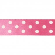 Ruban � pois Blanc/Rose