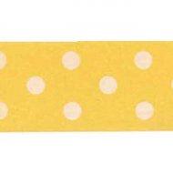 Ruban � pois Blanc/Jaune