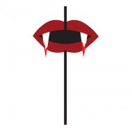 6 Pailles Bouche de Vampire