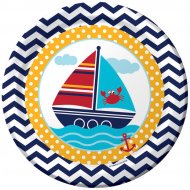 8 Assiettes Voilier