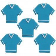 5 Maillots de Foot sucre Bleu