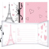 8 invitations Paris Chic