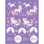 4 Planches de Stickers Licorne F�erique