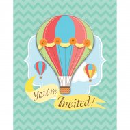 8 Invitations Montgolfi�re