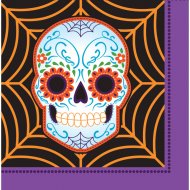 16 Serviettes Halloween Calavera