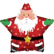 Ballon H�lium Etoile P�re No�l