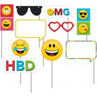 Kit 10 Photo Booth Emoji Smiley