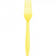 50 Grandes Fourchettes Jaune - Plastique
