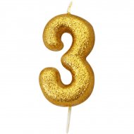 Bougie Or Chiffre 3