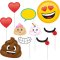 Kit 10 Photo Booth Emoji Caca images:#0