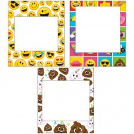 3 Cadres Photo Emoji Crazy (35 cm)
