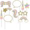 Kit 10 Photo Booth Licorne Rainbow Pastel images:#0
