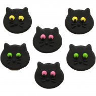 6 Chats noir � plat (3 cm) - Sucre