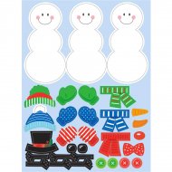 4 Planches de Stickers Bonhomme de Neige