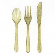 Set 24 Couverts Or Fonc�