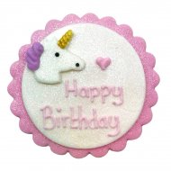 1 Maxi M�daillon Licorne Magique (7,5 cm) - Sucre