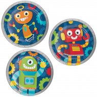 8 Petites assiettes Robot Party