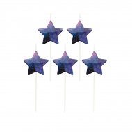 5 Mini Bougies Etoiles Galaxie
