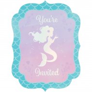 8 invitations Sir�ne iridescente