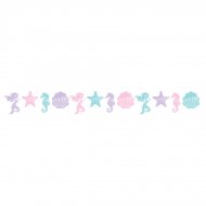 Guirlande Fanions Sir�ne iridescente (182 cm)