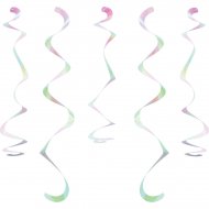 5 Guirlandes Spirales Pastels iridescents