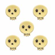 5 T�tes de Mort Dor� (3 cm) - Sucre