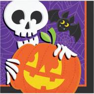 16 Petites Serviettes - Happy Squelette