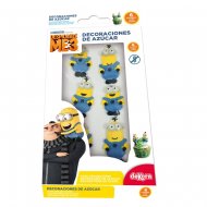 6 D�cors Minions 2D (4,5 cm) - Sucre
