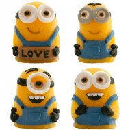 4 Figurines Minions en sucre g�lifi�