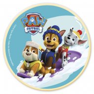 Petit Disque Pat Patrouille Ski (11 cm) - Chocolat blanc