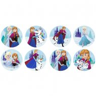 16 Mini disques Reine des Neiges (3,4 cm) - Sucre