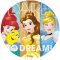 Disque Princesse Disney Dare Dream (20 cm) - Sucre images:#0