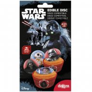 16 Mini Disques Star Wars (3,4 cm) - Sucre