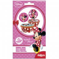 16 Mini Disques Minnie (3,4 cm) - Sucre