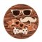 3 M�daillons Moustache (5 cm) - Chocolat images:#1