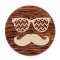 3 M�daillons Moustache (5 cm) - Chocolat images:#2