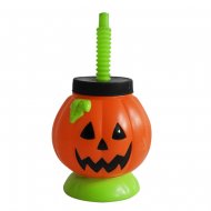 1 Verre Citrouille avec Paille + Bonbons