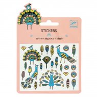 Mini stickers Plumes et paons